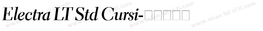 Electra LT Std Cursi字体转换